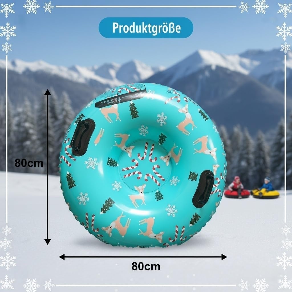 Bouée gonflable pour neige 90 cm - Vert - 16% de remise