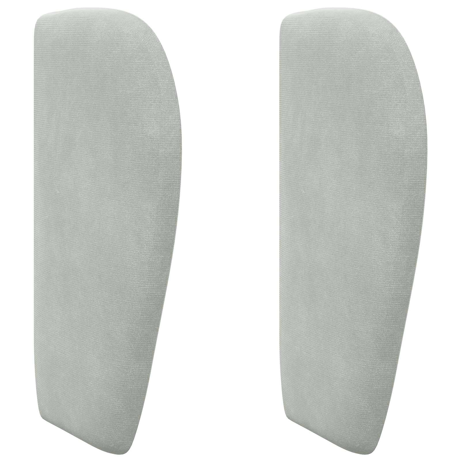Tête de lit en velours gris clair - 16% de remise - Déballé