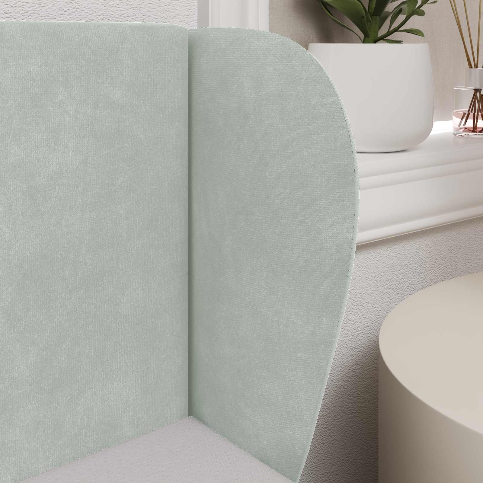 Tête de lit en velours gris clair - 16% de remise - Déballé