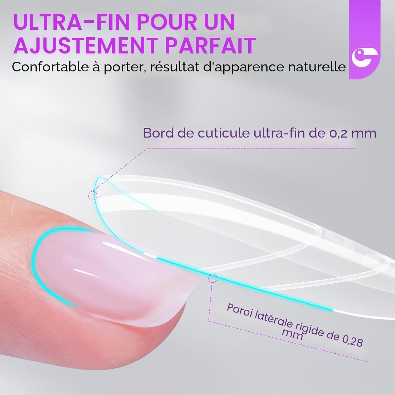 Formes à ongles doubles système sandwich 240 pièces - 21% de remise