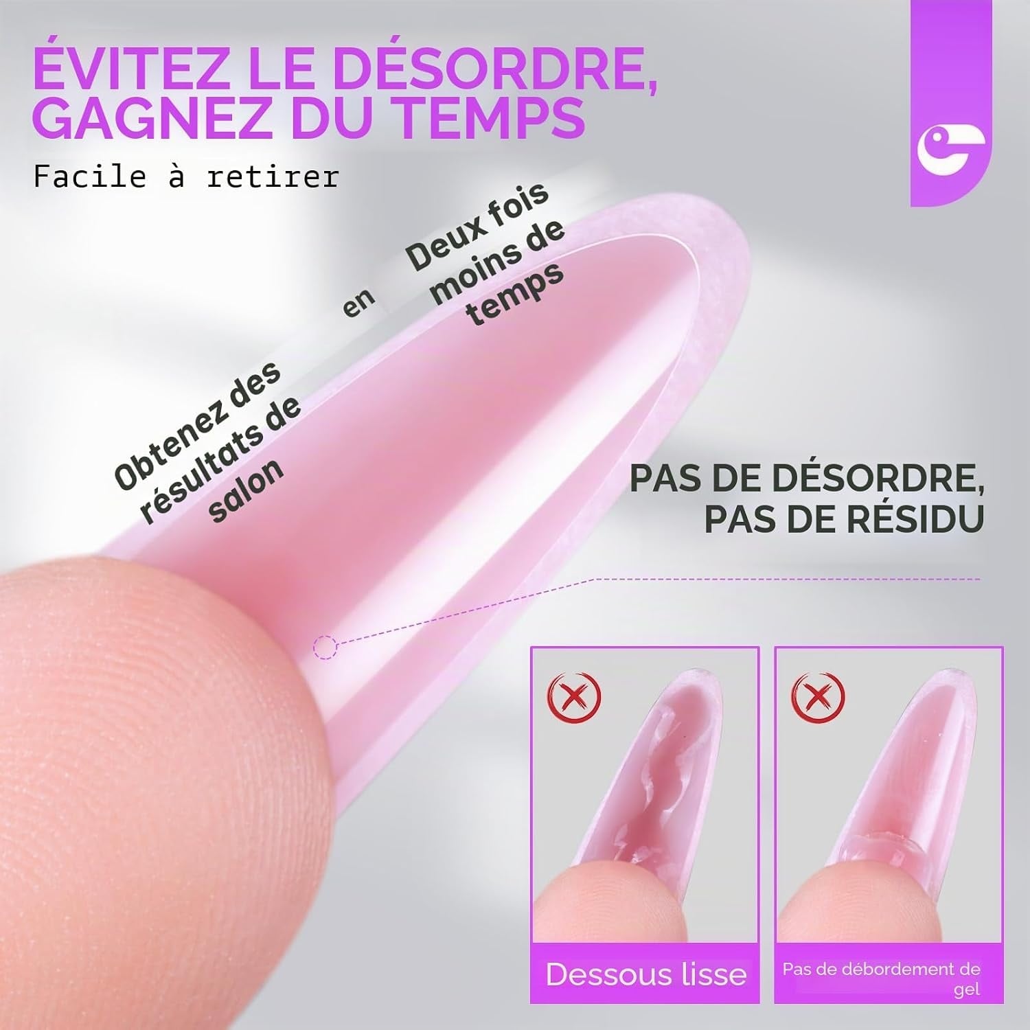 Chablons doubles pour extensions d'ongles, 240 pièces - 21% de remise