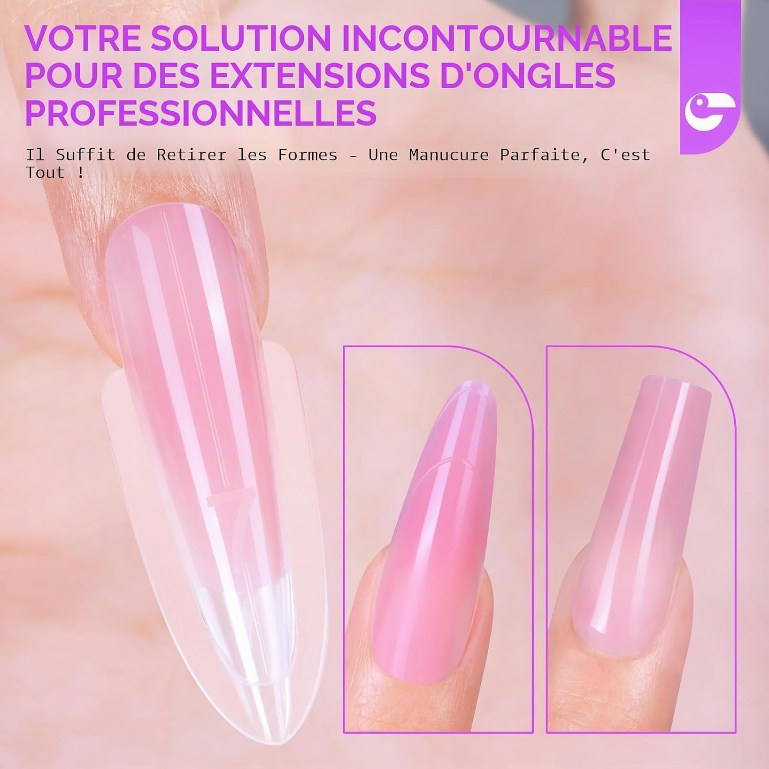 Formes à ongles doubles (240 pcs) - Système Polygel - 21% de remise