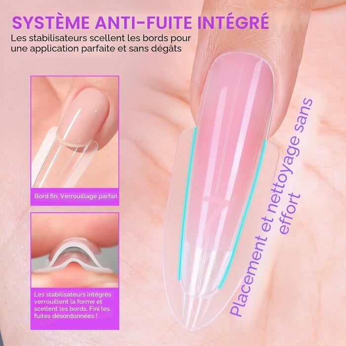 Formes à ongles doubles (240 pcs) - Système Polygel - 21% de remise