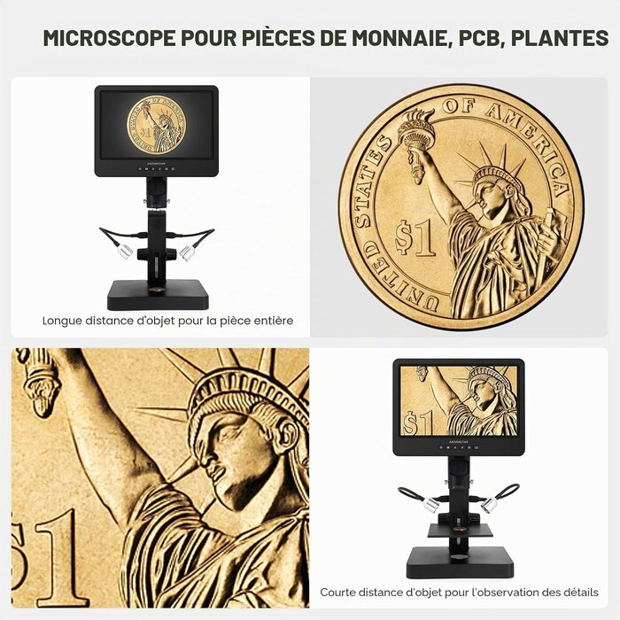 Microscope Numérique 10,1" 4080x UHD 2160p - 25% de remise