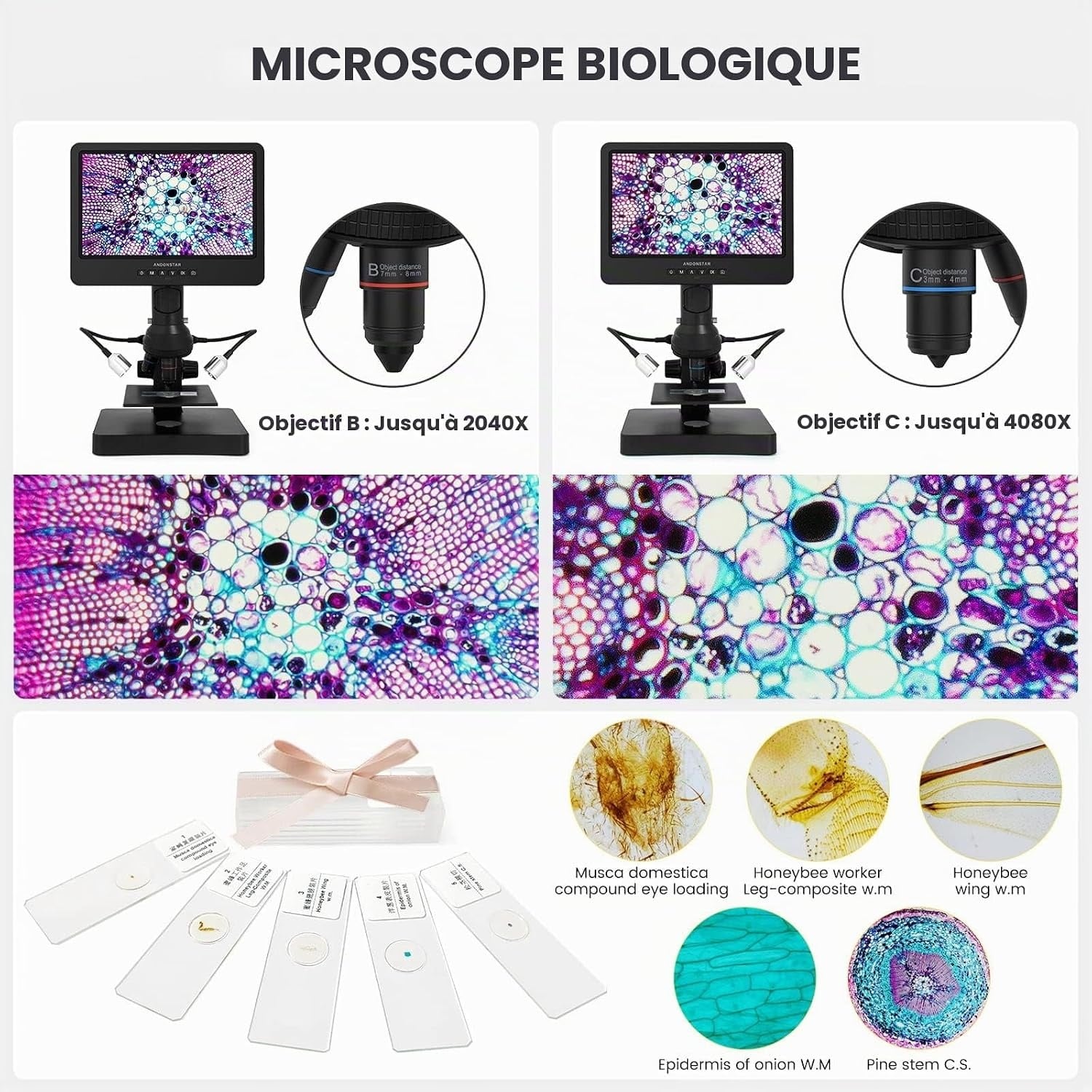 Microscope Numérique 10,1" 4080x UHD 2160p - 25% de remise