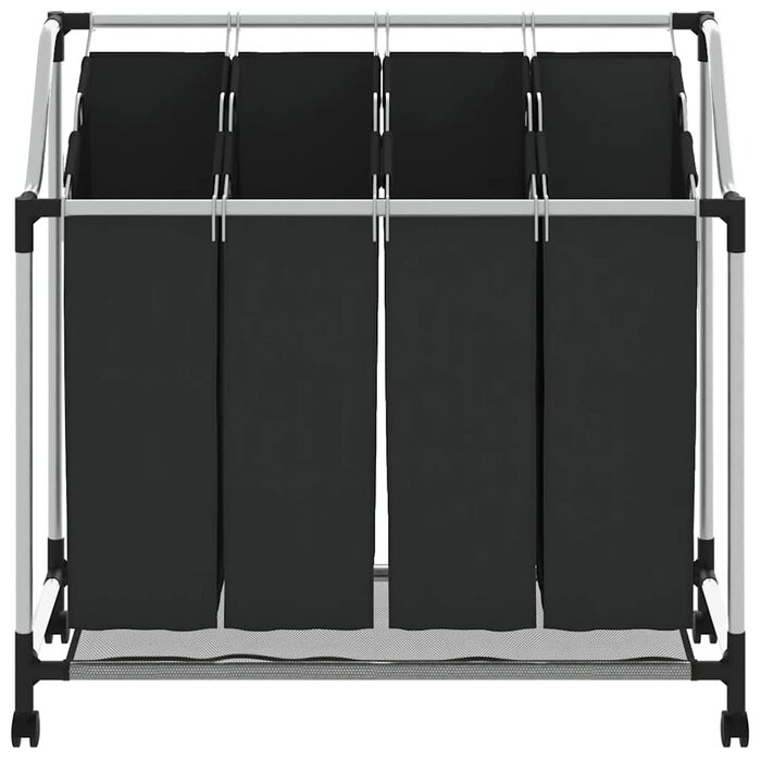 Trieur de linge 4 compartiments Gris taille L - 23% de remise