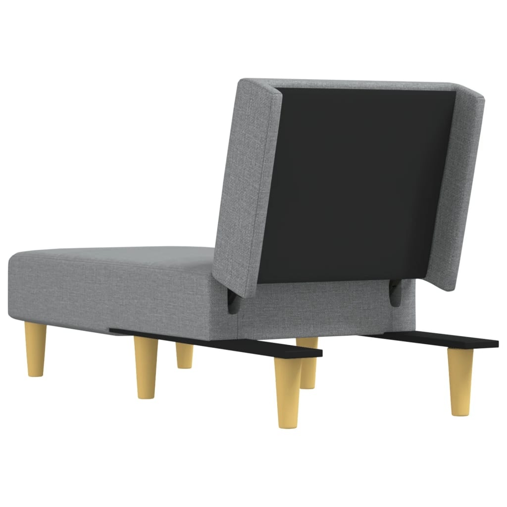 Chaise longue réglable gris clair - 55 x 140 cm - 25% de remise