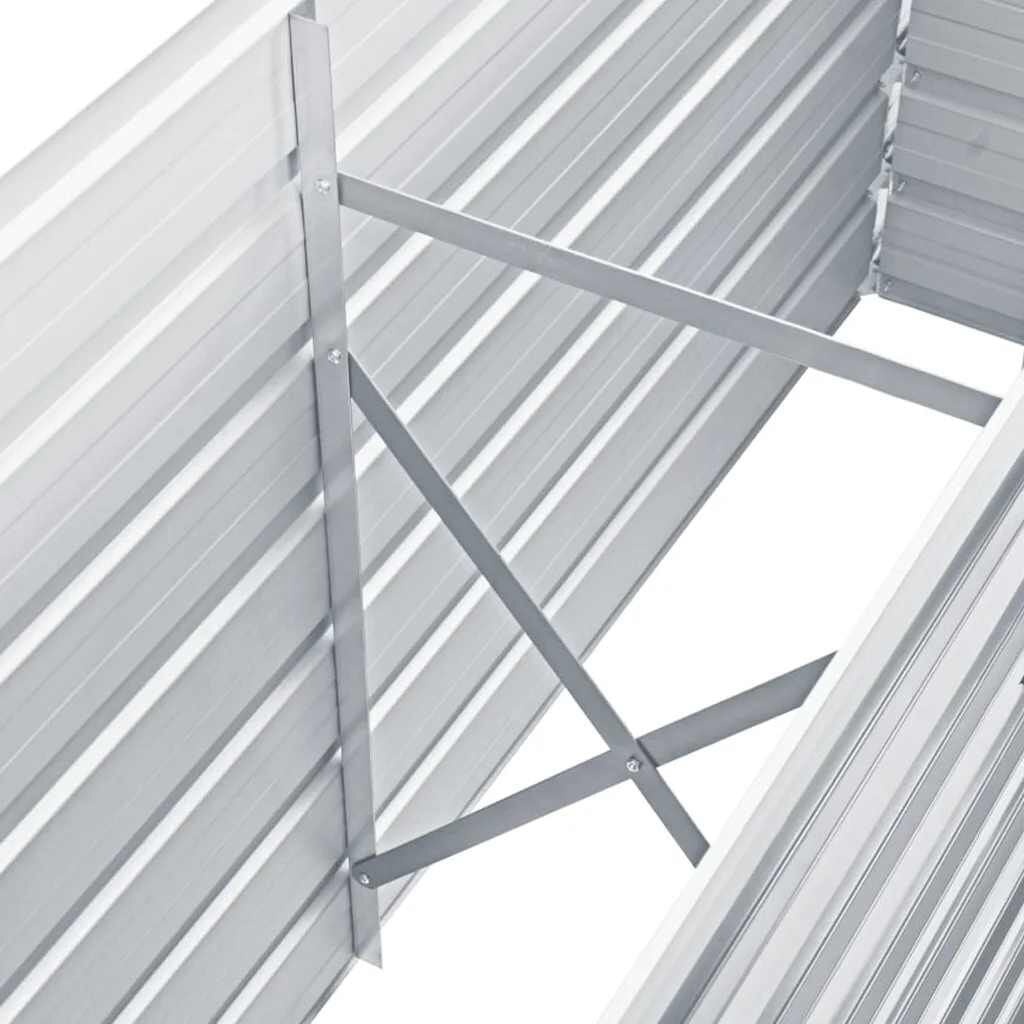 Bac à fleurs surélevé 160x40x77 cm en acier galvanisé - 24% de remise