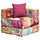 Pouf modulaire patchwork multicolore 70x70cm - 25% de remise
