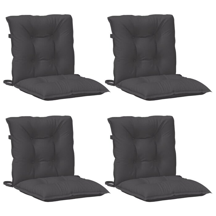 Lot de 4 coussins pour chaise à dossier bas anthracite - 24% de remise