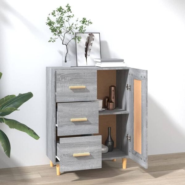 Buffet Chêne Sonoma Gris 69,5cm - 23% de remise