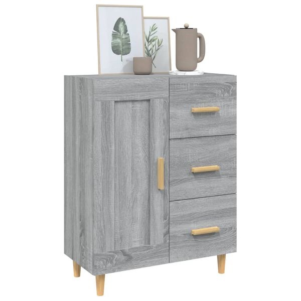 Buffet Chêne Sonoma Gris 69,5cm - 23% de remise