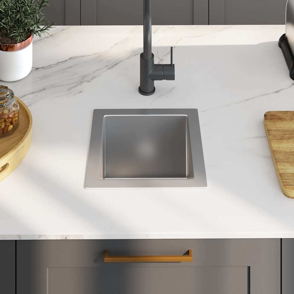 Évier de cuisine en acier inoxydable Chrome, taille S - 24% de remise