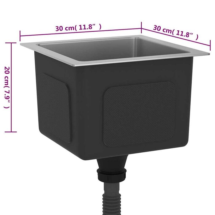 Évier de cuisine en acier inoxydable Chrome, taille S - 24% de remise