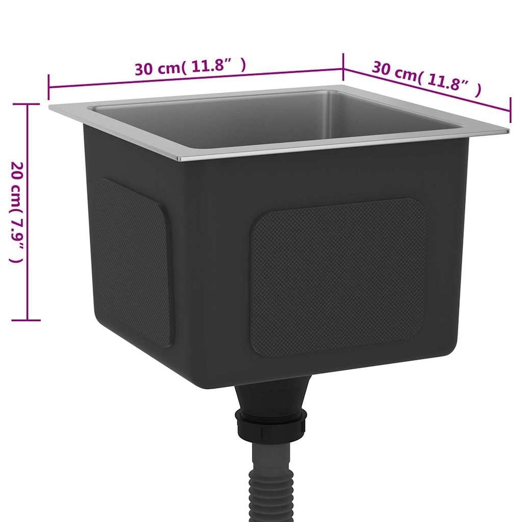 Évier de cuisine en acier inoxydable Chrome, taille S - 24% de remise