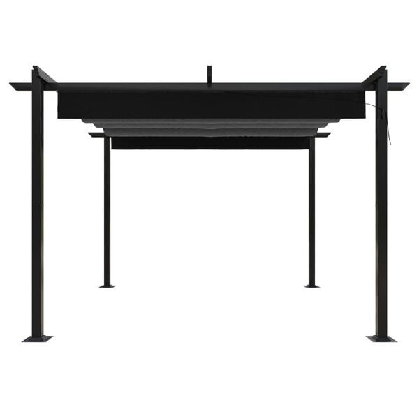Tonnelle de jardin toit rétractable 3x3 m anthracite - 20% de remise