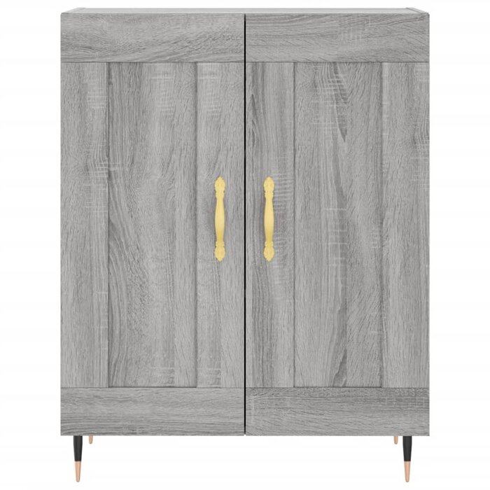 Buffet commode chêne sonoma gris 69,5x34x90 cm - 24% de remise