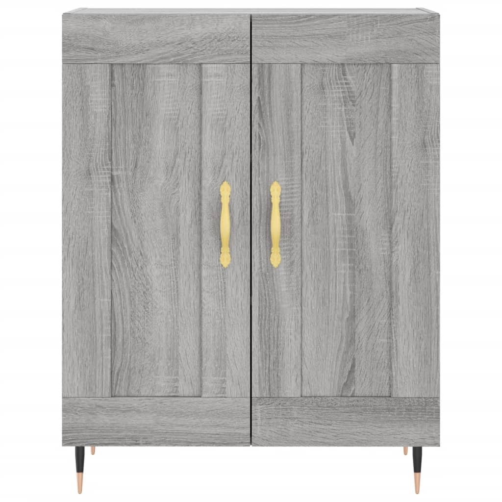 Buffet commode chêne sonoma gris 69,5x34x90 cm - 24% de remise