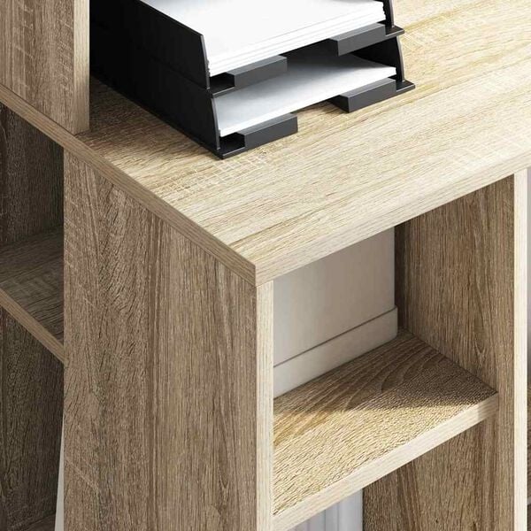 Bureau rectangulaire avec étagères, chêne Sonoma - 24% de remise