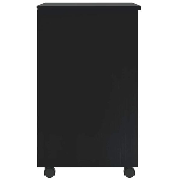 Caisson mobile MOSS 6 tiroirs en pin massif noir - 25% de remise