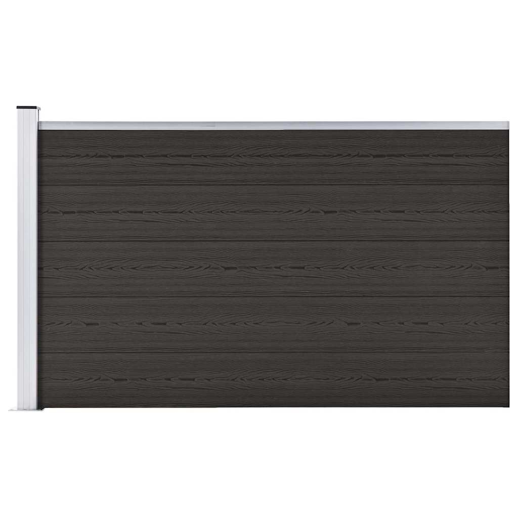 Panneau de clôture WPC noir 175x105cm - 25% de remise