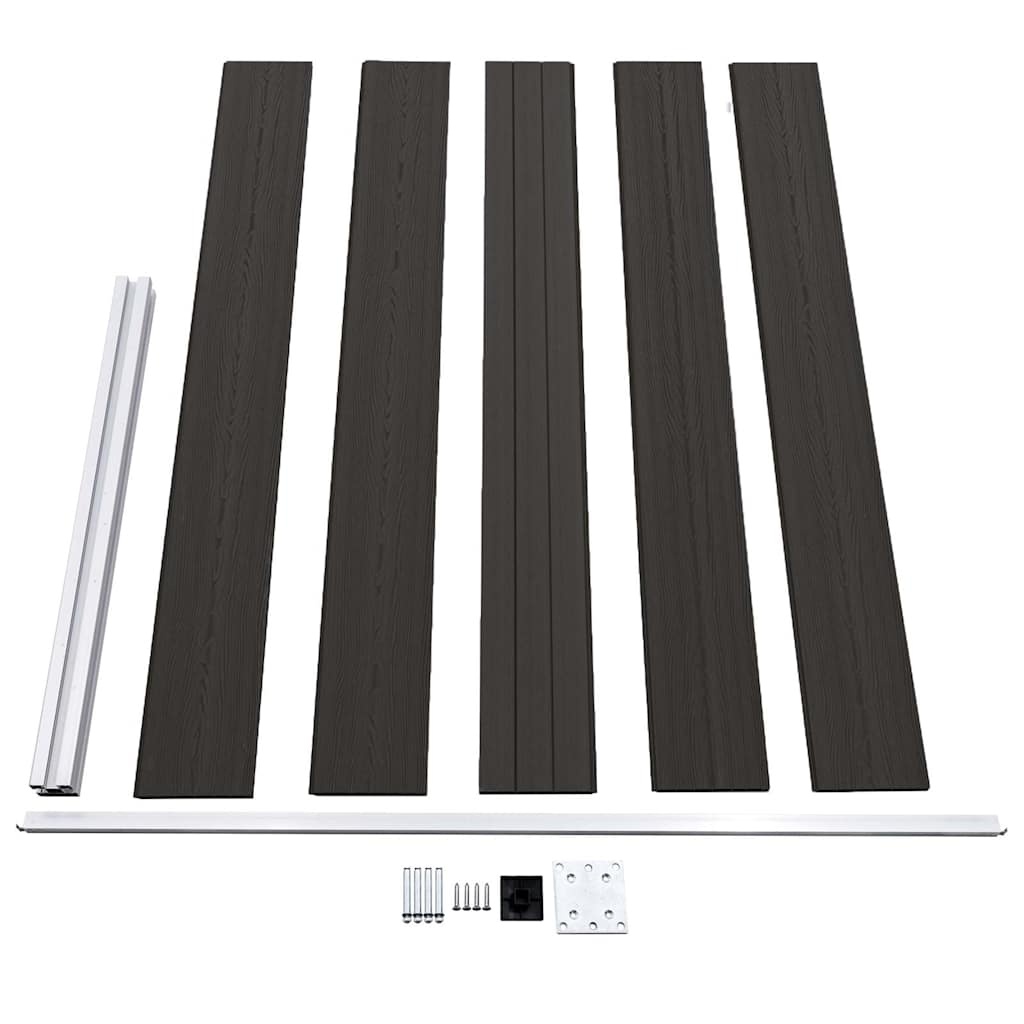 Panneau de clôture WPC noir 175x105cm - 25% de remise