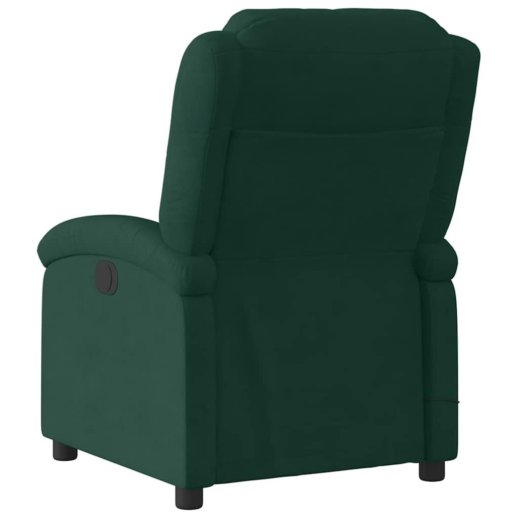Fauteuil de massage inclinable velours vert - 25% de remise
