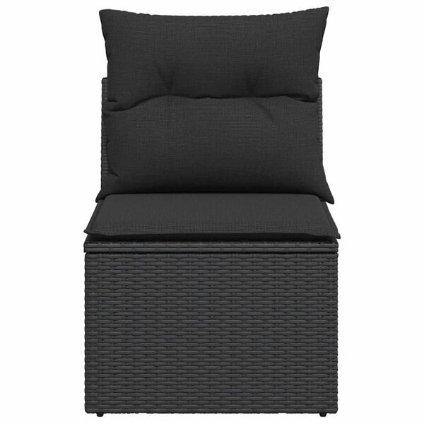 Banc de jardin en polyrotin noir - 24% de remise