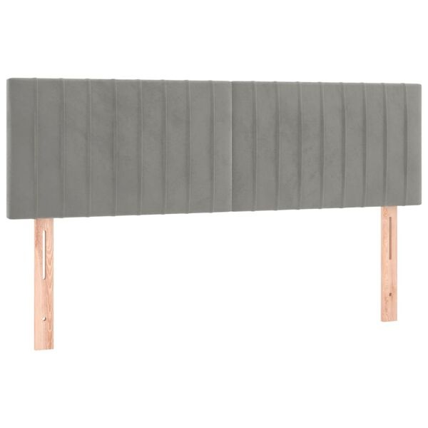 Lot de 2 têtes de lit velours gris clair 72 cm - 23% de remise