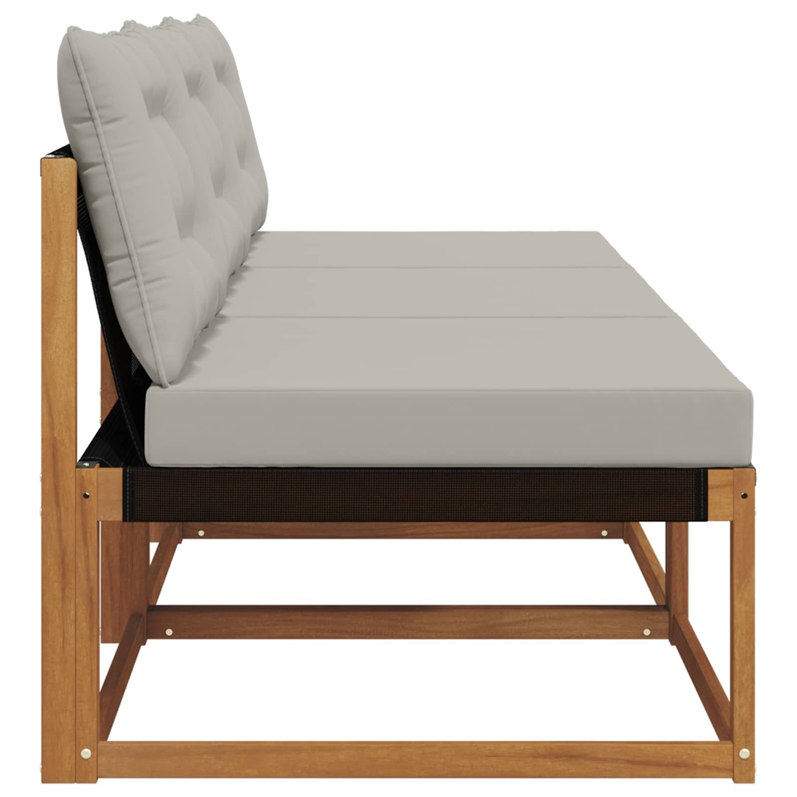 Ensemble 3 modules canapé XL Grijs hout zwart - 25% de remise