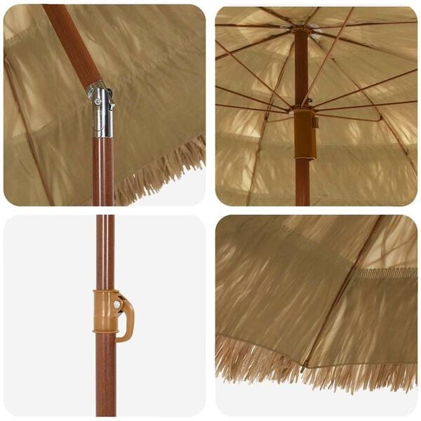 Parasol de plage marron 160 cm - 24% de remise