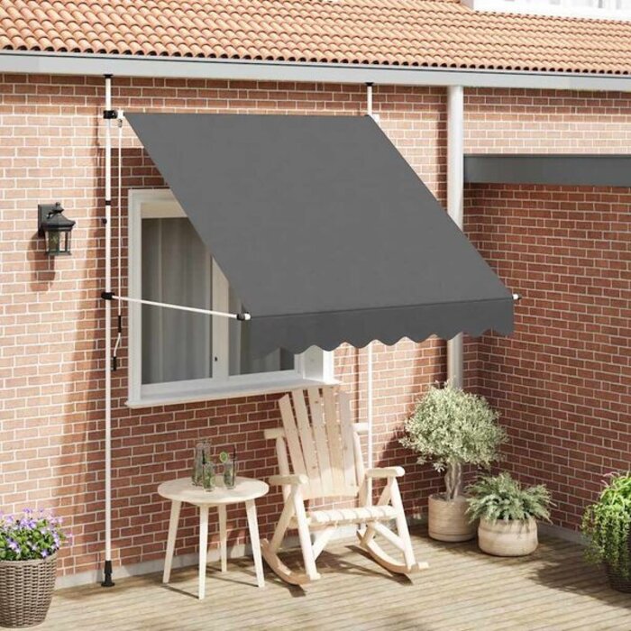 Store banne manuel rétractable 200 cm anthracite - 24% de remise