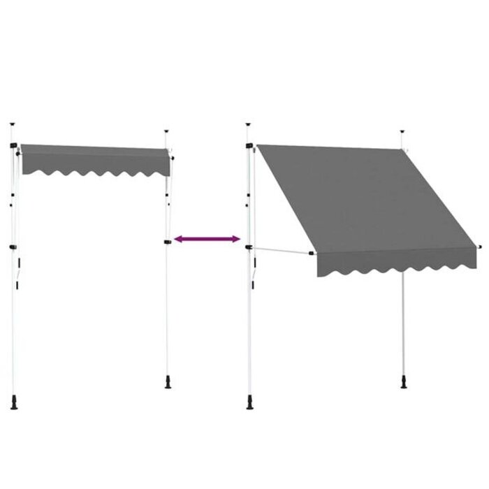 Store banne manuel rétractable 200 cm anthracite - 24% de remise