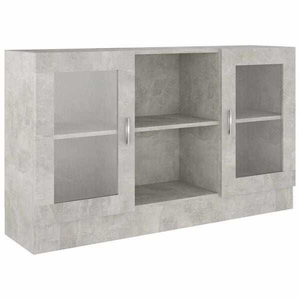 Vitrine grise béton 120 cm - 25% de remise
