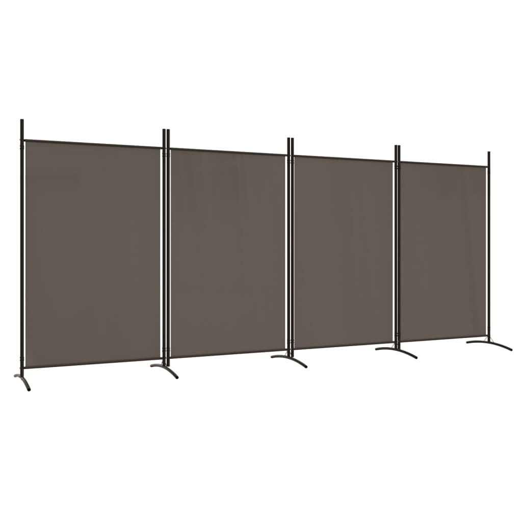 Paravent 4 panneaux 346x180 cm anthracite - 23% de remise