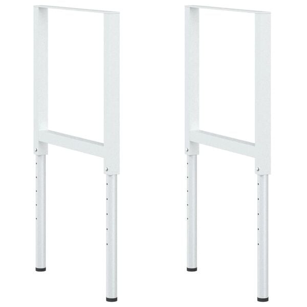 Pieds de table réglables en métal gris - Ensemble de 2 - 24% de remise