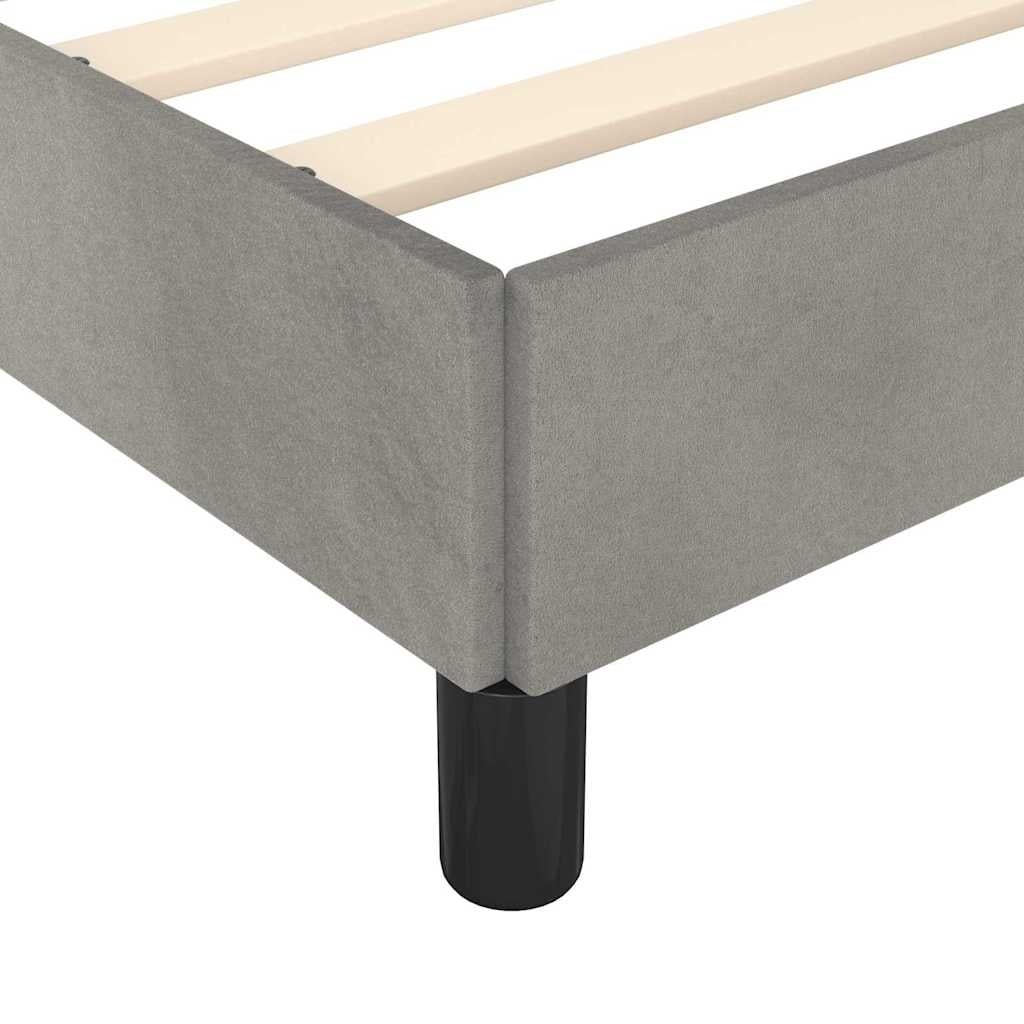 Cadre de lit en velours gris clair 90x190 cm - 24% de remise