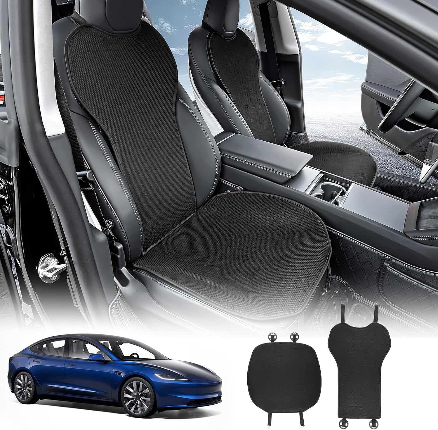 Housse siège avant en soie glacée compatible avec Tesla Model 3 2024 - 18% remise
