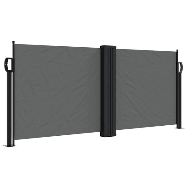 Paravent latéral rétractable 100 x 600 cm anthracite - 25% de remise