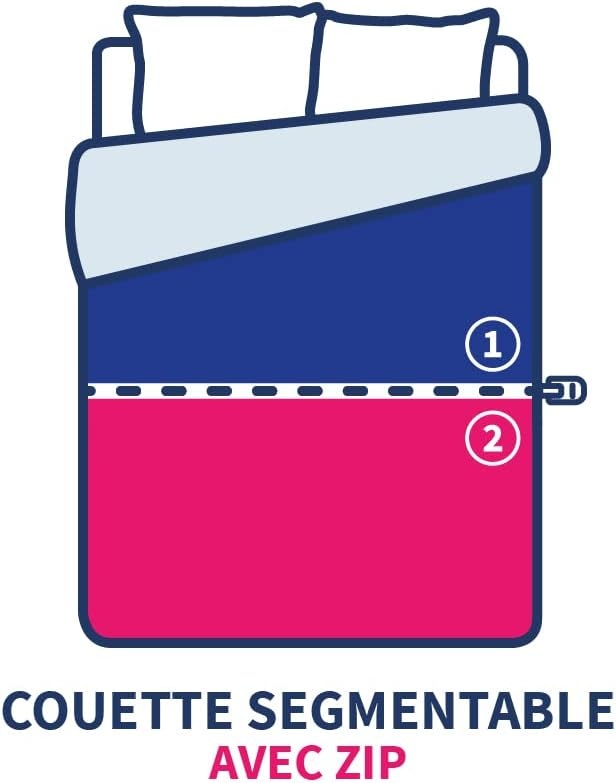 Couette 240x260 cm segmentable chaude - 24% de remise