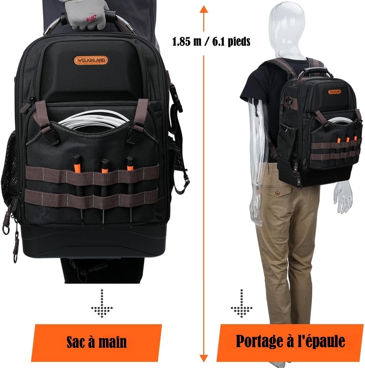 Sac à dos pour outils 45L - 76 compartiments - 25% de remise