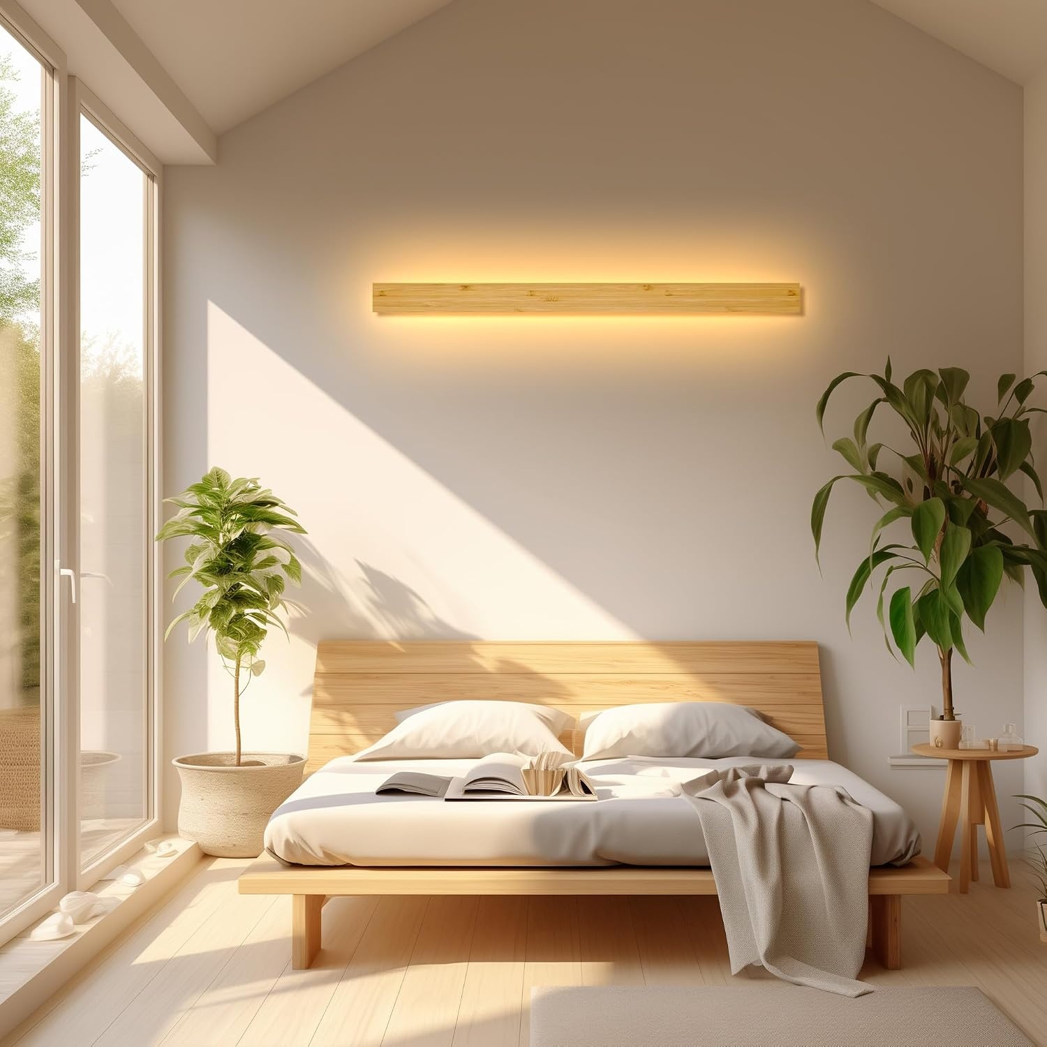 Applique LED Bambou 115cm - 41W - Télécommande - 23% de remise