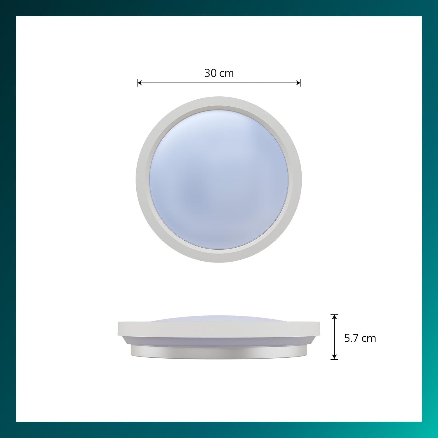 Plafonnier LED 30cm, intensité variable - 23% de remise