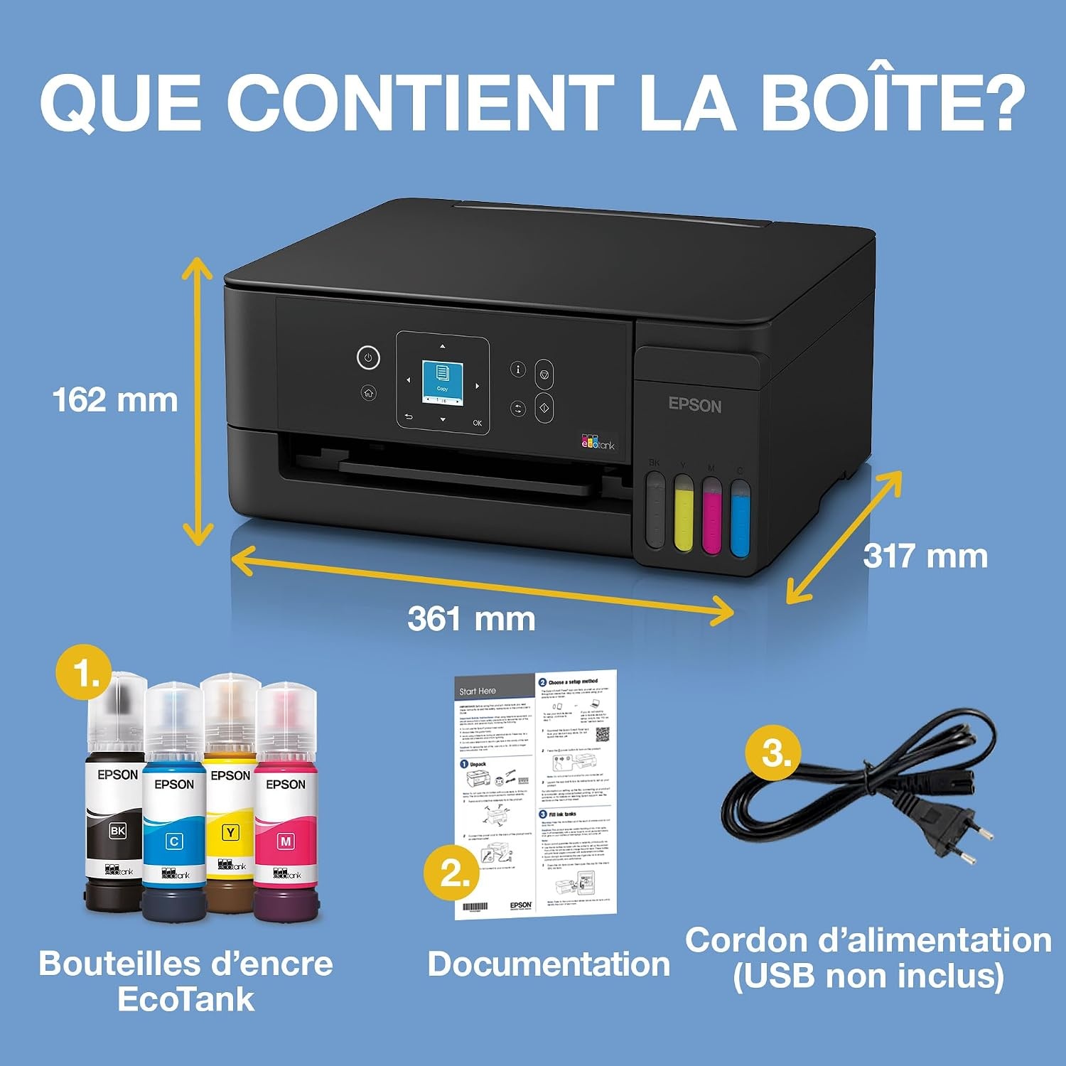 Imprimante multifonction EcoTank ET-2922 noir taille M - 20% de remise