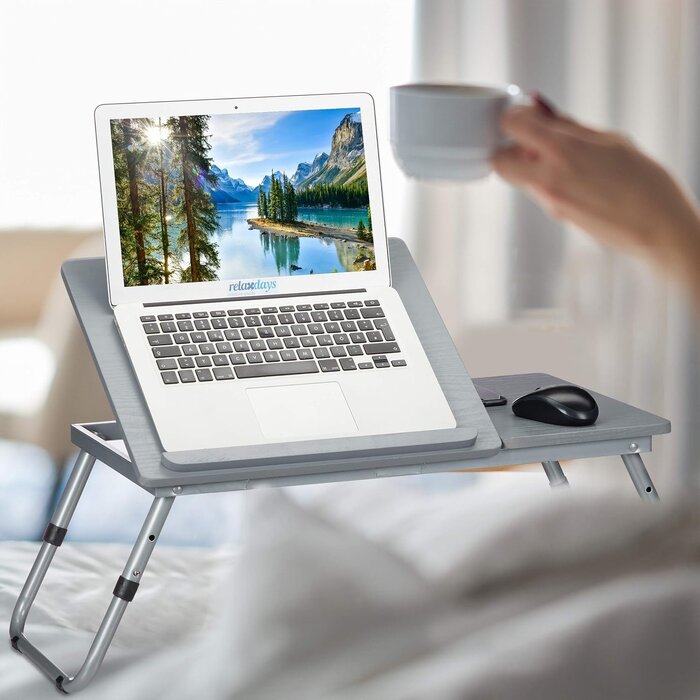 Table pour PC pliable et réglable - Gris - 23% de remise