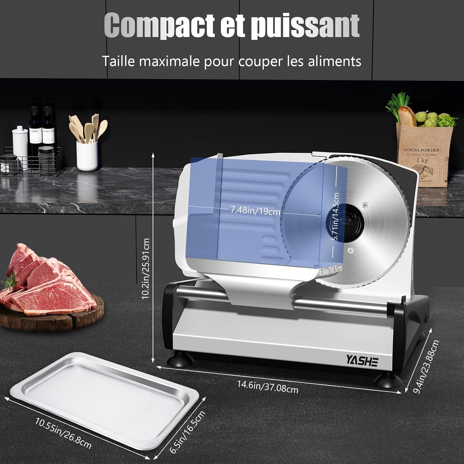 Trancheuse électrique 200W - 2 lames inox - 24% de remise