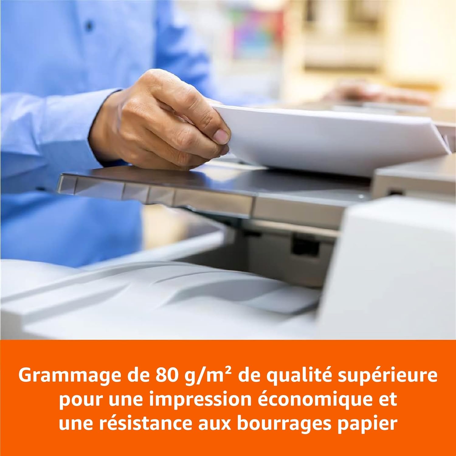 Papier A4 80g/m² 2500 feuilles - Blanc - Taille M - 18% de remise
