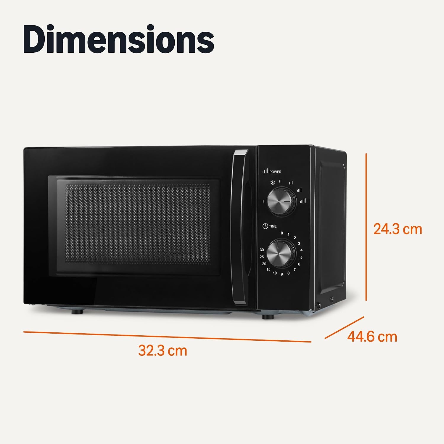 Micro-ondes solo 20L 700W Noir - 24% de remise