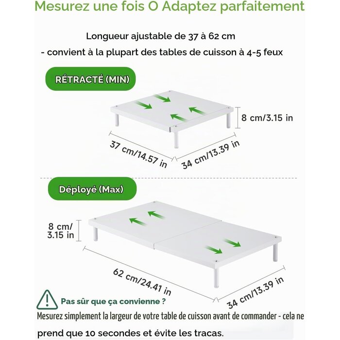 Couvercle de plaque de cuisson extensible blanc - 22% de remise