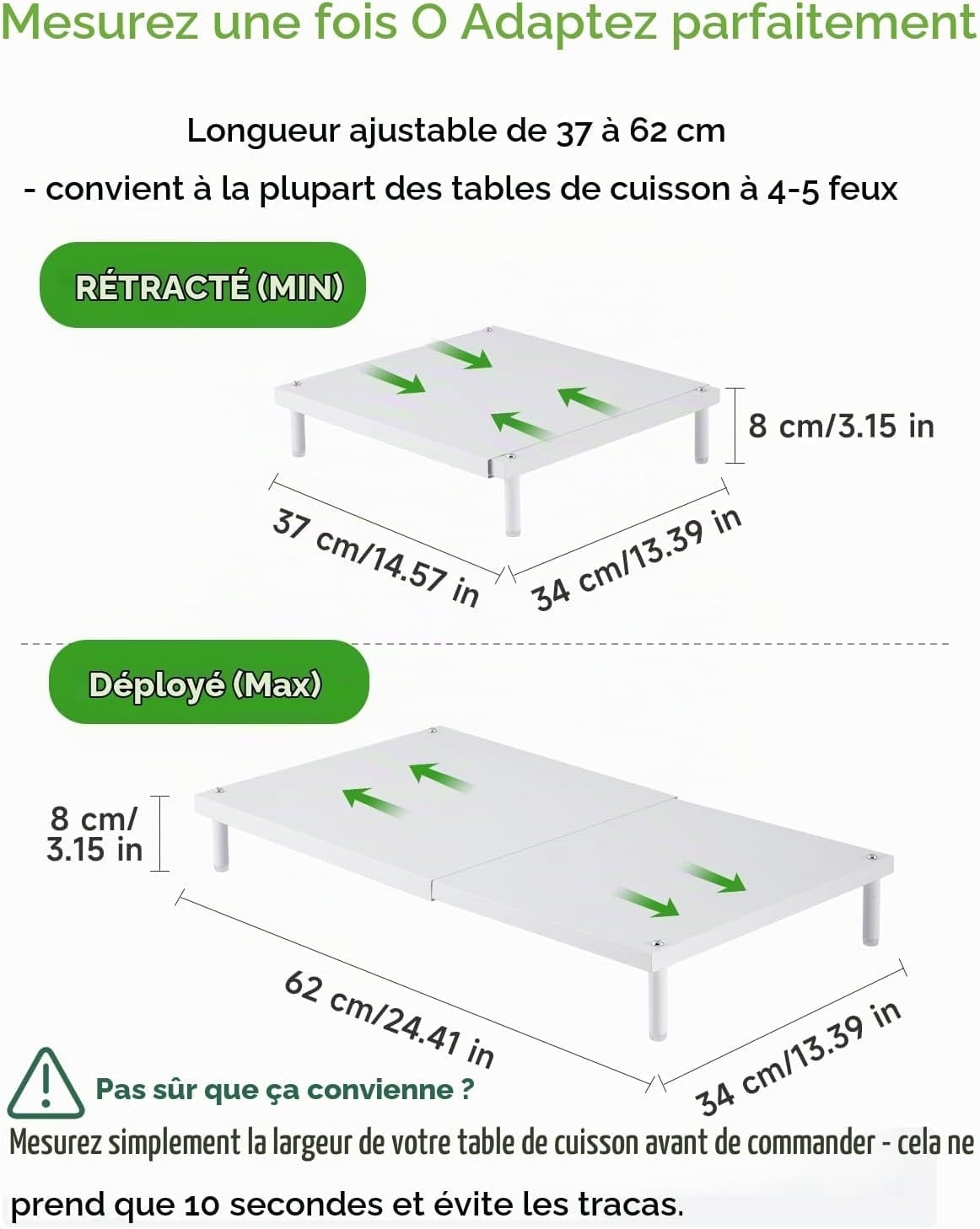 Couvercle de plaque de cuisson extensible blanc - 22% de remise